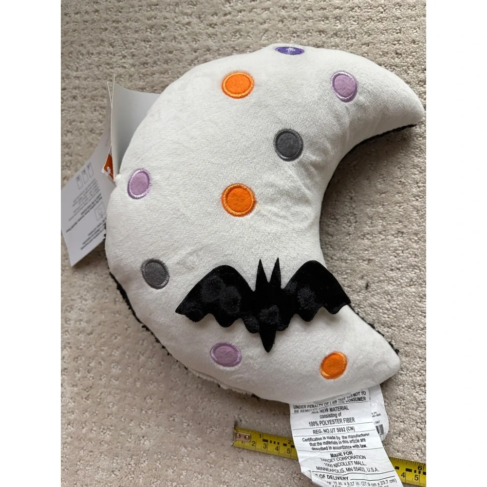 Hyde & EEK! Light Up Moon Pillow Set White Black Whimsigoth Moody Bat Halloween